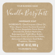 アーティザンソープ紙ルック成分ラベル