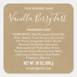 アーティザンソープ紙ルック成分ラベル スクエアシール