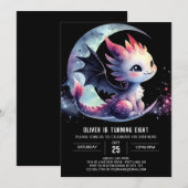 アーティザンドラゴン誕生日カスタマイズ 招待状 (正面/裏面)