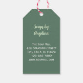 アーティザンハンドメイド石鹸フローララベル ギフトタグ (裏面)