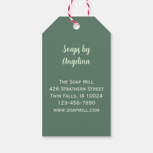 アーティザンハンドメイド石鹸フローララベル ギフトタグ (裏面)
