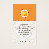 アーティザンバス&体ラベルパンプキンスパイス |ギフトラベル (裏面)