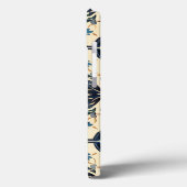 アーティザンブルーと金ゴールドフローラモチーフ Case-Mate iPhoneケース (裏面 / 左)