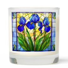 アーティザンブルーアイリスステンドグラス照明