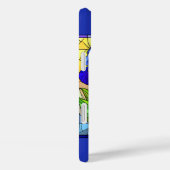 アーティザンブルーアイリスステンドグラスiPhone/パッドケース Case-Mate iPhoneケース (裏面 / 右)