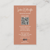 アーティザンヘリテージ テラコッタ 写真 ネイル ロゴ QR 名刺 (裏面)