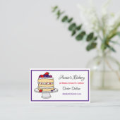 アーティザンベーカリー |手描き層状フルーツケーキ 名刺 (スタンド正面)