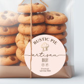 アーティザンホームベーカリー金ゴールドシェフハットピ淡い色のンク ラウンドシール