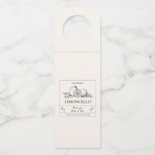 アーティザンモダンクラフトレモンズ結婚リモンチェロ ボトルネックタグ (正面)