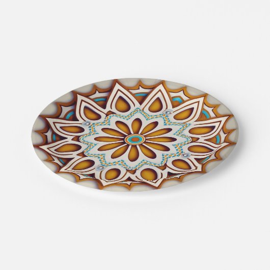 アーティザンモロッコアンドルーシアンモザイク ペーパープレート (アングル)