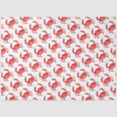 アーティザンレッドカニ沿岸カラフル旅行おもしろい 薄葉紙 (正面)