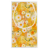 アーティザンワイルドフラワーイエローオレンジハッピーデイジー スモールペーパーバッグ (裏面)