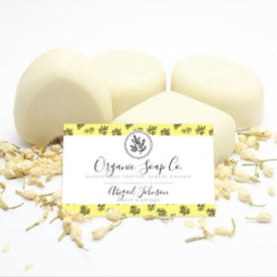 アーティザン手描きバラと離れ黄色の 名刺