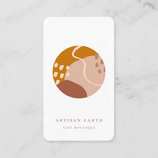 アーティザン素朴抽象芸術ロゴ 名刺 (正面)