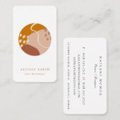 アーティザン素朴抽象芸術ロゴ 名刺 (正面/裏面)