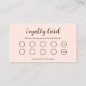 アーティザン金ゴールドベーカーベーカリーシェフハットケータリングピンク ロイヤリティカード (裏面)