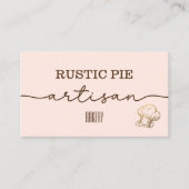 アーティザン金ゴールドベーカーベーカリーシェフハットケータリングピンク ロイヤリティカード (正面)