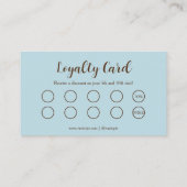 アーティザン金ゴールドベーカーベーカリーシェフハットケータリングブルー ロイヤリティカード (裏面)