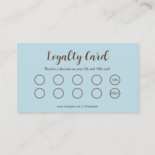 アーティザン金ゴールドベーカーベーカリーシェフハットケータリングブルー ロイヤリティカード (裏面)