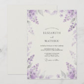 アーティザン・バイオレット・フジの結婚式 招待状 (正面/裏面)