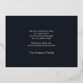 アーティシック雪だるまフォレストイラストレーションクリスマス 箔シーズンカード (裏面)