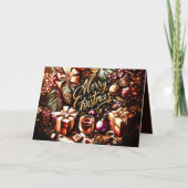 アーティシットウォームチョコレートフェスティバルコージークリスマス シーズンカード (正面)