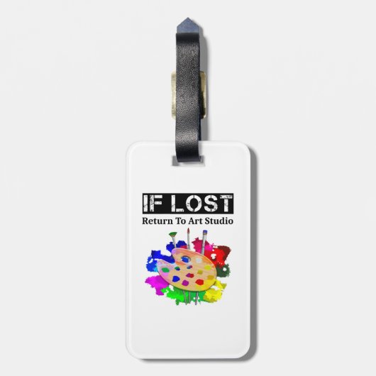 アーティスおもしろいトもしがArt Studioに戻る ラゲッジタグ (裏面縦)