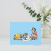 アーティスおもしろいト犬のスケッチ猫 ポストカード (スタンド正面)