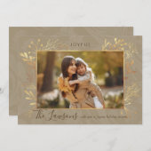 アーティスエレガントト金ゴールド葉の写真 シーズンカード (正面/裏面)