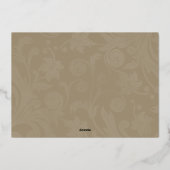 アーティスエレガントト金ゴールド葉の写真 箔シーズンカード (裏面)