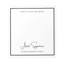 アーティスカスタムトのメモ帳からアート署名のメモ ノートパッド