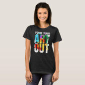 アーティスカッコいいト女子男性へ画家先生絵を描AR Tシャツ (正面フル)