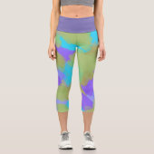 アーティスカラフルはっきりしたトのパターン カプリレギンス (正面)