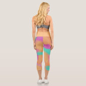 アーティスカラフルはっきりしたトのパターン カプリレギンス (裏面)