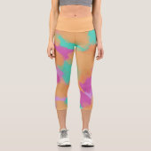アーティスカラフルはっきりしたトのパターン カプリレギンス (正面)