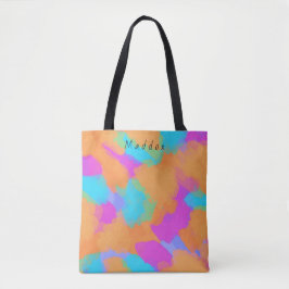アーティスカラフルはっきりしたトのパターン+名前をカスタムする トートバッグ