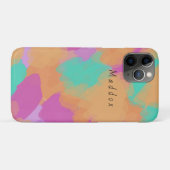 アーティスカラフルはっきりしたトのパターン+名前をカスタムする Case-Mate iPhoneケース (裏面(横))