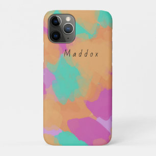 アーティスカラフルはっきりしたトのパターン+名前をカスタムする iPhone 11 PROケース