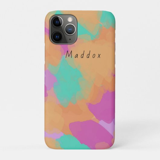 アーティスカラフルはっきりしたトのパターン+名前をカスタムする Case-Mate iPhoneケース (裏)