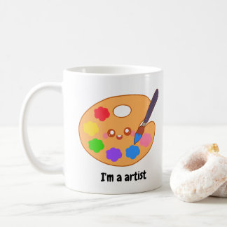 アーティスカラフルト絵を描パレット コーヒーマグカップ