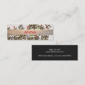 アーティスティックおよびシックカラフルパターンストライプの金ゴールド スキニー名刺 (正面/裏面)