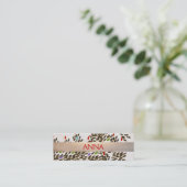 アーティスティックおよびシックカラフルパターンストライプの金ゴールド スキニー名刺 (スタンド正面)