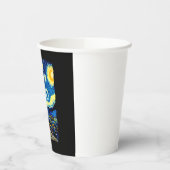 アーティスティックなカメのシャツ  スターリー・ナイト・カメ（2） 紙コップ (左)