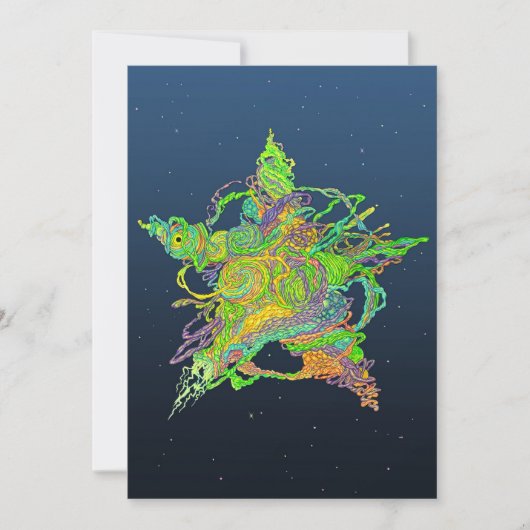 アーティスティックなクリスマススターのホリデーカード シーズンカード (正面)