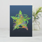 アーティスティックなクリスマススターのホリデーカード シーズンカード (スタンド正面)