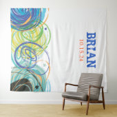 アーティスティックなバット・ミツバ党のカード タペストリー (インサイチュ(横))