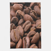 アーティスティックなローストコーヒー豆 キッチンタオル (縦)
