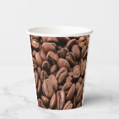 アーティスティックなローストコーヒー豆 紙コップ (裏面)