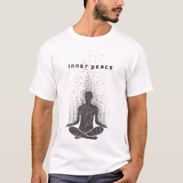アーティスティックな内なる平穏 瞑想するシルエットTシャツ Tシャツ
