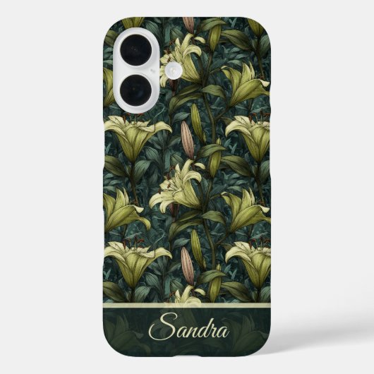 アーティスティックな卒業祝い 百合の花 フローラルカスタム Case-Mate iPhoneケース (裏面)